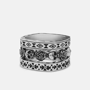 "Milagros" stacked ring by clocks + colours
